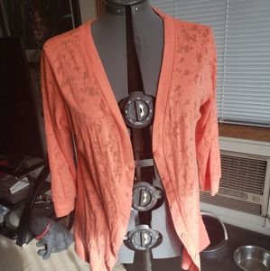 Sheer pattern cardigan.